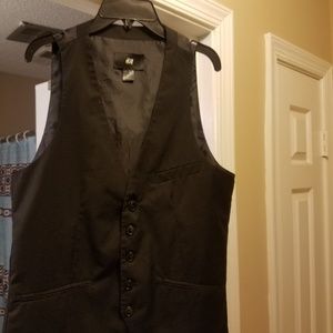 Men's H&M Black Tux Vest 36R